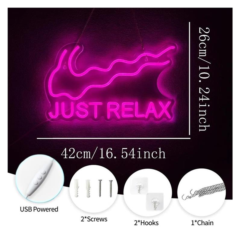 Just Relax Neon Sign Light For - đánh giá và giá Home Gym Neon Sign