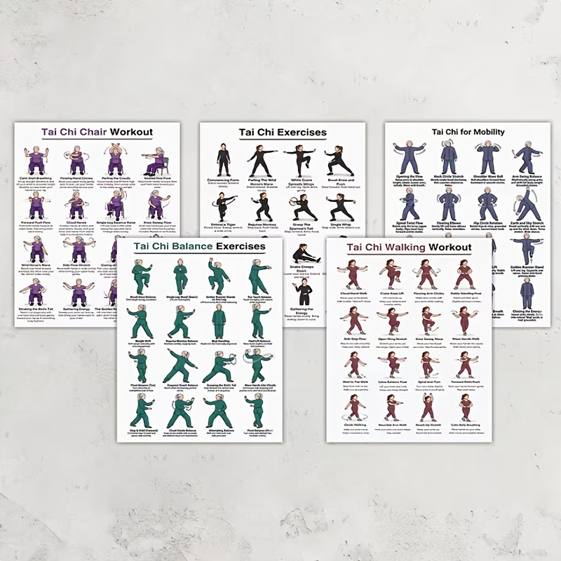 A4 Size 5pcs Tai Chi Workout S - đánh giá và giá Home Gym Routine